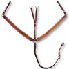 Plastron Martingale en cuir &eacute;lastique r&eacute;glable Brun clair pour poney