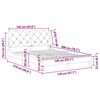 vidaXL Cadre de lit sans matelas vert fonc&eacute; 140x200 cm velours