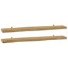 vidaXL &Eacute;tag&egrave;res murales 2 pcs 110x15x4 cm bois de teck massif