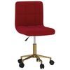 vidaXL Chaises &agrave; manger pivotantes lot de 2 rouge bordeaux velours