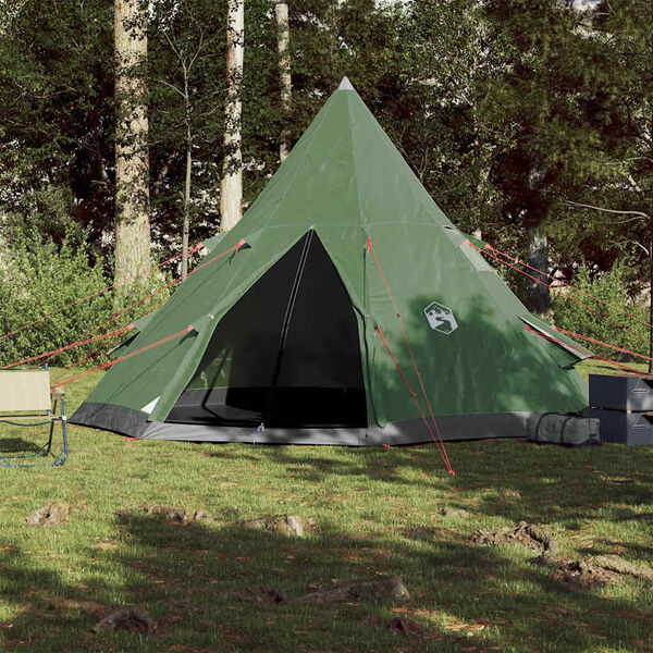 vidaXL Tente de camping tipi 4 personnes vert imperméable