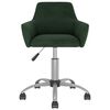 vidaXL Chaise pivotante de salle &agrave; manger Vert fonc&eacute; Velours