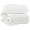 vidaXL Couette avec oreiller 2 pi&egrave;ces Blanc Microfibre