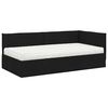 vidaXL Cadre de lit d'angle avec matelas 2 pcs Vert Velours