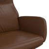 vidaXL Chaise de relaxation Marron brillant Similicuir