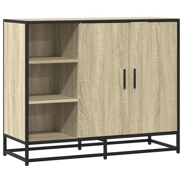 vidaXL Buffet ch&ecirc;ne sonoma 92x35x76 cm bois d'ing&eacute;nierie