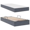vidaXL Lit avec rangement et matelas Gris fonc&eacute; 90 x 190 cm Velours