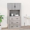 vidaXL Armoire murale Sonoma gris 80x33x80 cm Bois d'ing&eacute;nierie