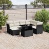 vidaXL Salon de jardin 8 pcs avec coussins noir r&eacute;sine tress&eacute;e
