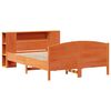 vidaXL Lit bibliothèque sans matelas cire marron 120x190cm pin massif