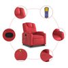 vidaXL Fauteuil inclinable de massage Rouge Similicuir
