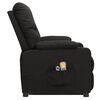 vidaXL Fauteuil de massage Noir Tissu