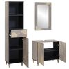 vidaXL Ensemble de Meubles de Salle de Bain avec tiroir 3 pcs Gris