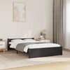 vidaXL Cadre de lit sans matelas noir bois massif 120x190 cm