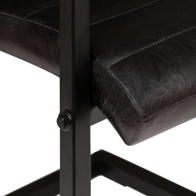 vidaXL Chaises à manger lot de 4 anthracite cuir véritable