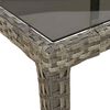 vidaXL Table de jardin gris 250x100x75 cm Verre tremp&eacute; et poly rotin