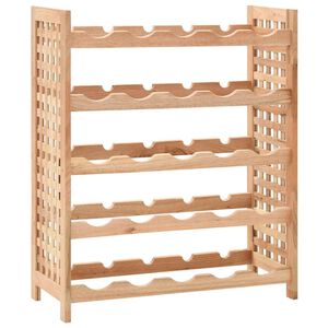 vidaXL Casier &agrave; bouteilles pour 25 bouteilles Bois de noyer 63x25x73cm