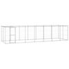 vidaXL Chenil ext&eacute;rieur Acier galvanis&eacute; avec toit 16,94 m&sup2;