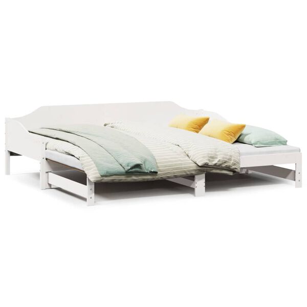 vidaXL Lit de jour et lit gigogne sans matelas 90x200 cm bois massif