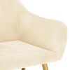 vidaXL Chaises &agrave; manger lot de 2 Cr&egrave;me Velours