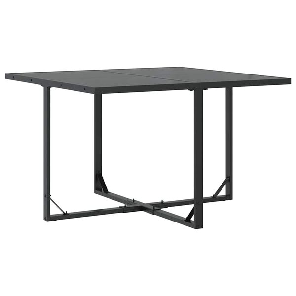 vidaXL Ensemble de salle à manger pour jardin 5 pcs Noir Acier