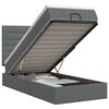 vidaXL Lit ottoman avec matelas Gris fonc&eacute; 80 x 200 cm Tissu