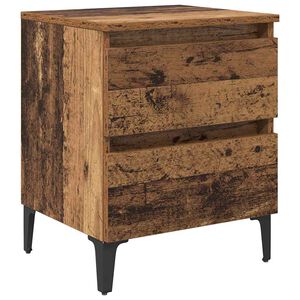 vidaXL Cabinet de chevet Bois ancien 40 x 35 x 50 cm Bois d'ing&eacute;nierie