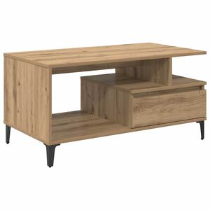vidaXL Table basse Ch&ecirc;ne artisanal 90 x 49 x 45 cm Bois d'ing&eacute;nierie