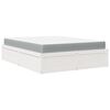 vidaXL Lit avec matelas blanc 160x200 cm bois de pin massif