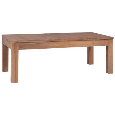 vidaXL Table basse Bois de teck et finition naturelle 110 x 60 x 40 cm