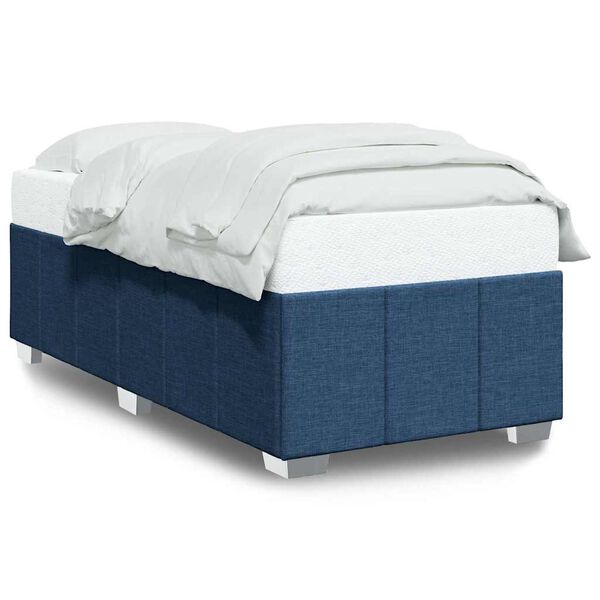 vidaXL Cadre de lit sans matelas bleu 100x200 cm tissu