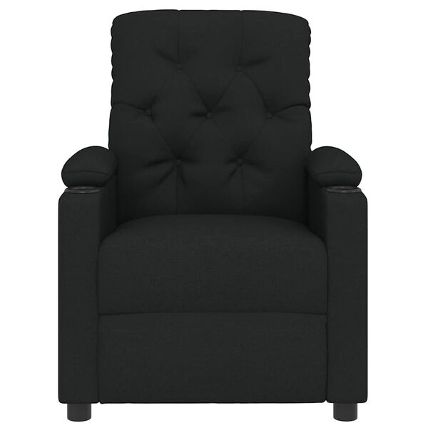 vidaXL Fauteuil de massage Noir Tissu