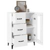 vidaXL Buffet Blanc brillant 69,5x34x90 cm Bois d'ing&eacute;nierie