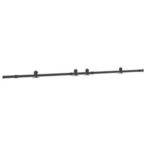 vidaXL Kit de quincaillerie de porte coulissante 305 cm acier noir