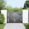 vidaXL Porte de Jardin Noir 100 x 100 cm Acier peint par poudre