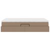 vidaXL Lit avec rangement et matelas Cappuccino 120 x 190 cm