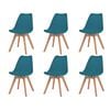 vidaXL Chaises &agrave; manger lot de 6 Turquoise Plastique