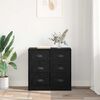 vidaXL Buffet Ch&ecirc;ne noir 70 x 35,5 x 67,5 cm Bois d'ing&eacute;nierie