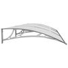 vidaXL Auvent de porte Gris 300x100 cm Polycarbonate