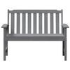 vidaXL Banc de jardin Gris clair 120 x 59 x 88 cm HDPE