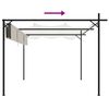 vidaXL Pergola avec toit rétractable crème 295x292x230 cm
