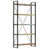 vidaXL Biblioth&egrave;que 5 niveaux 90x30x180 cm Bois solide de r&eacute;cup&eacute;ration