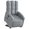 vidaXL Fauteuil inclinable de massage &eacute;lectrique Gris clair Tissu