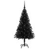 vidaXL Sapin de No&euml;l avec 150 LED avec support Noir 120 cm PVC