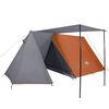 vidaXL Tente de camping 3 personnes gris et orange imperméable