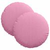 vidaXL Coussins de si&egrave;ge 2 pc tissu Rose &Oslash;30 x 13 cm