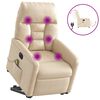 vidaXL Fauteuil inclinable de massage &eacute;lectrique beige microfibres