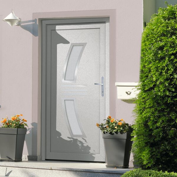 vidaXL Porte d'entr&eacute;e Blanc 108x208 cm PVC