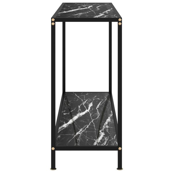 vidaXL Table console Noir 120x35x75 cm Verre trempé