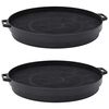 vidaXL Filtres &agrave; charbon pour hotte de cuisine 2 pcs 210 mm